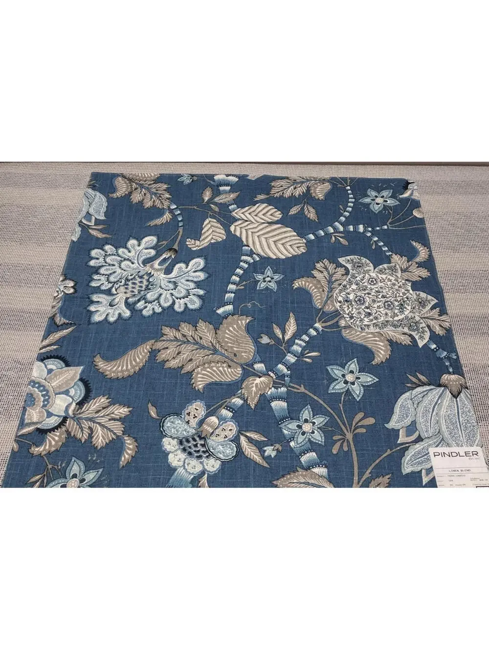 Pindler Linen Designer Fabric INDIAN OCEAN BLUE SAND Rayon Sampler 23 x 23 in